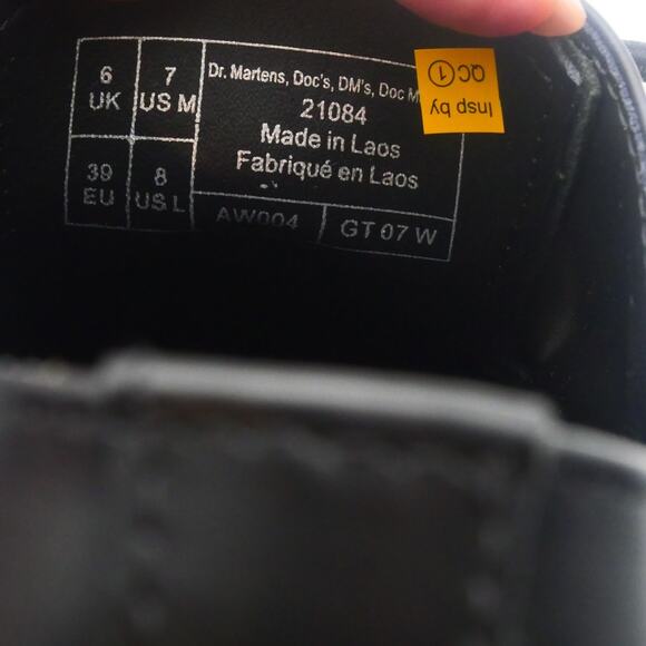 NEW Dr. Martens 1460 Bex Smooth Leather Oxfords Men's 7 Women's 8 Black Docs - Picture 8 of 9